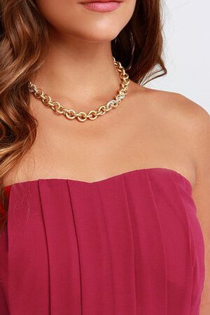 Abito da Damigella in Chiffon Elegante Lungo A-Line senza spalline - Foto 14