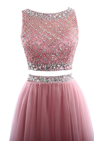 Vestido de Fiesta de Corte Evasé de Cristal de Corpiño Con lentejuelas de Largo - Foto 2