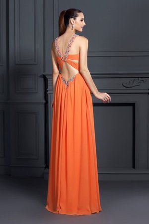 Chiffon Glamouröses Bodenlanges Anständiges Abendkleid mit Natürlicher Taille - Bild 2