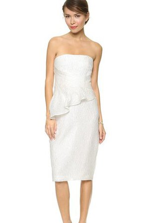 Robe de mariée en taffetas sans dos de fourreau manche nulle de bustier - Photo 1