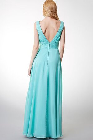 Robe demoiselle d'honneur plissage pèlerine avec chiffon ruché avec zip - Photo 4
