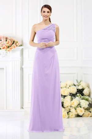 One Schulter Enges Ärmelloses Anständiges Brautjungfernkleid mit Reißverschluss - Bild 16