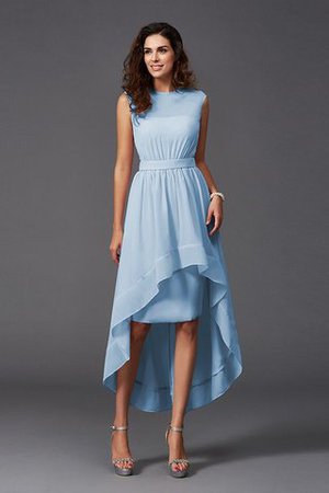 Normale Taille Reißverschluss Prinzessin A Linie Brautjungfernkleid mit Schleife - Bild 17