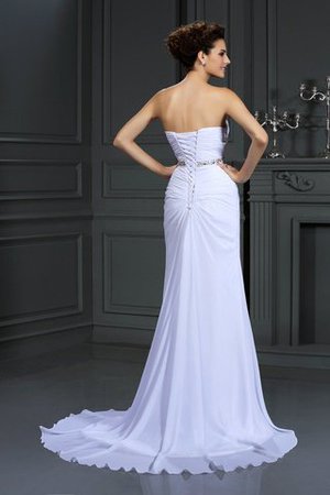 Klassisches Ärmelloses Elegantes Anständiges Brautkleid mit Rücken Schnürung - Bild 2
