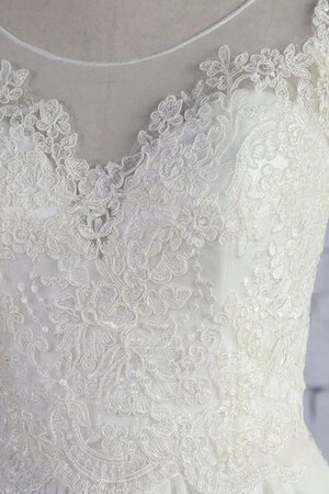 Robe de mariée simple col en bateau longueur au ras du sol en chiffon v col profonde - Photo 3
