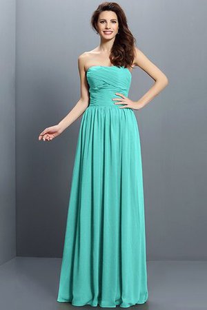 Prinzessin A Linie Plissiertes Bodenlanges Brautjungfernkleid aus Chiffon - Bild 15