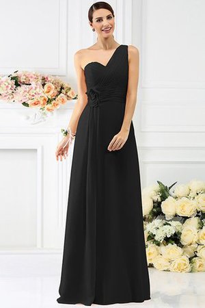 Robe demoiselle d'honneur longue plissé manche nulle avec fronce en chiffon - Photo 2