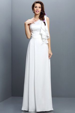 One Schulter A-Line Anständiges Brautjungfernkleid aus Chiffon mit Empire Taille - Bild 29