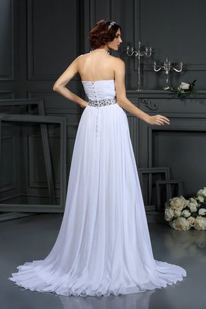 Robe de mariée elégant naturel de princesse a-ligne avec sans manches - Photo 2