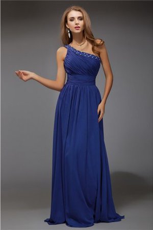 Vestido de Noche de Corte Recto en Gasa de Abalorio de Natural de Largo - Foto 1