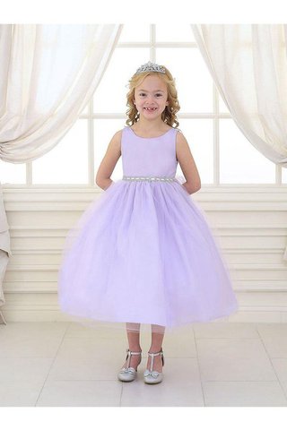 Vestido de Floristas de Corte Evasé de Hasta el Tobillo de Escote redondo de Fajas - Foto 2