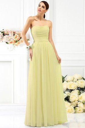 Trägerloser Ausschnitt Reißverschluss Plissiertes Chiffon Drapiertes Brautjungfernkleid - Bild 8