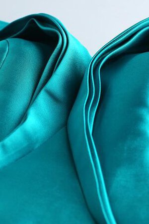 Robe de soirée de sirène de traîne courte avec zip d'epaule ecrite - Photo 3