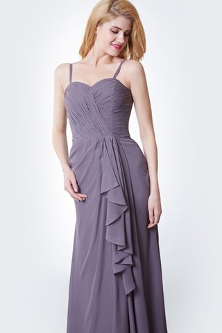 Spaghetti Träger zeitloses Chiffon einfaches luxus Brautjungfernkleid ohne Ärmeln - Bild 2