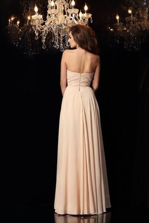 Robe de soirée formelle avec fleurs avec zip de col en cœur avec chiffon - Photo 2
