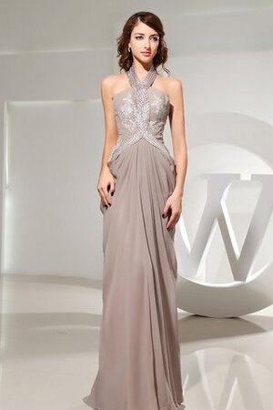 Robe de soirée longue avec chiffon avec perle appliques avec sans manches - Photo 3