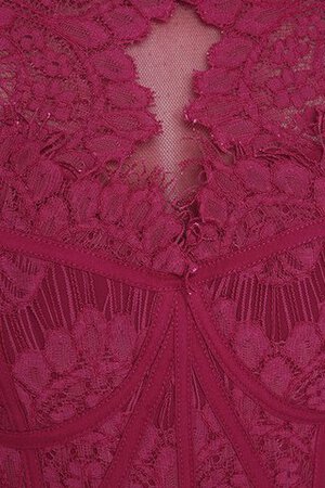 Ärmellos Schlüsselloch Rücken A-Line plissiertes schlichtes Brautjungfernkleid mit Bordüre - Bild 9