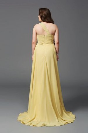 Robe de bal sexy longue d'épaule asymétrique a-ligne manche nulle - Photo 2