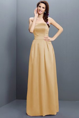 Satin Reißverschluss Enges Ärmelloses Sittsames Brautjungfernkleid - Bild 5