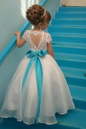 Robe de cortège enfant avec perle de mode de bal en organza frappant naturel - Photo 2