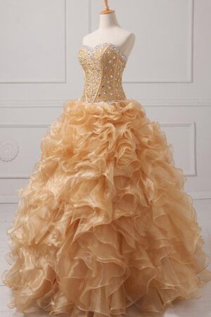 Duchesse-Linie langes Quinceanera Kleid mit Bordüre mit Jacke - Bild 2