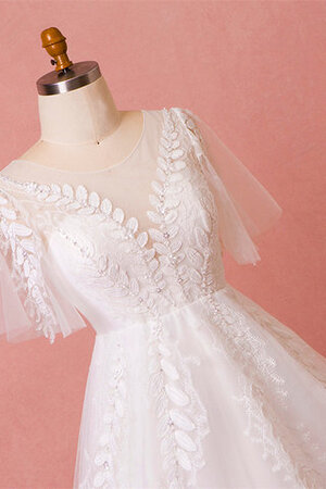 Robe de mariée fabuleux de traîne courte moderne intemporel naturel - Photo 4