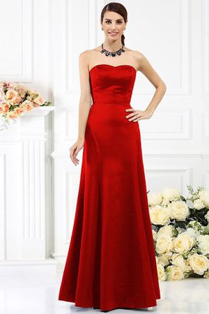 Robe demoiselle d'honneur longue de fourreau de bustier avec zip en satin - Photo 23