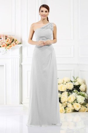 One Schulter Enges Ärmelloses Anständiges Brautjungfernkleid mit Reißverschluss - Bild 28