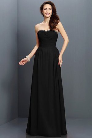 Prinzessin Ärmelloses Anständiges Bodenlanges Brautjungfernkleid aus Chiffon - Bild 2