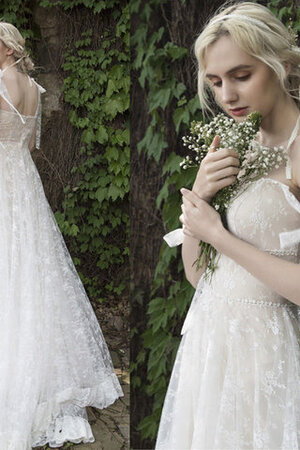 Vestido de Novia de Largo de Abalorio de Tiras anchas de Emocionante - Foto 4