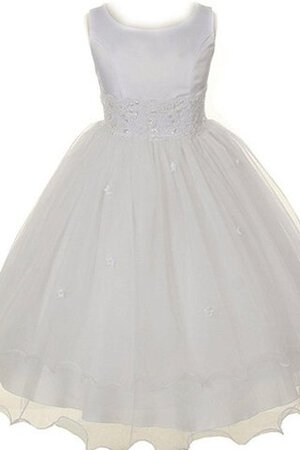 Robe de cortège enfant plissé manche nulle en satin fermeutre eclair - Photo 1