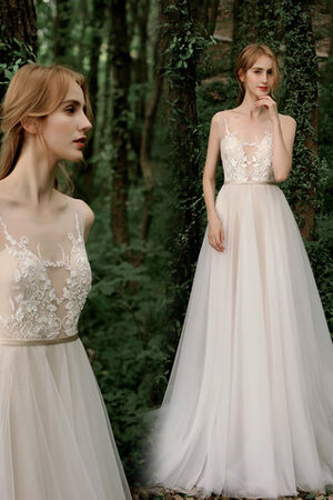 Robe de mariée v encolure fermeutre eclair avec bouton divin moderne - Photo 10