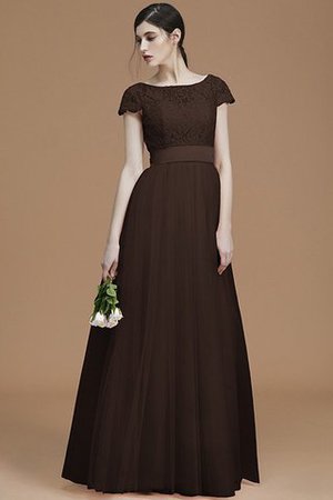 A Linie Prinzessin Normale Taille Brautjungfernkleid mit Schleife mit Gürtel - Bild 9