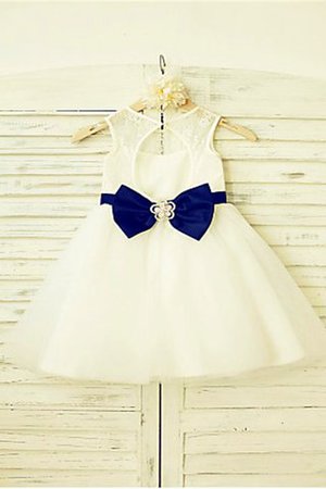 Abito da Cerimonia Bambini Tondo in Tulle Senza Maniche con Fiore Naturale - Foto 3