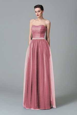 Ärmelloses Herz-Ausschnitt Prinzessin Reißverschluss Sittsames Brautjungfernkleid - Bild 22