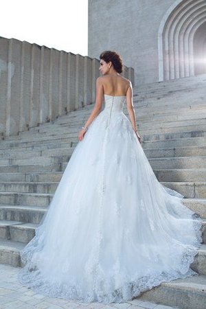 Robe de mariée luxueux longue decoration en fleur de mode de bal manche nulle - Photo 2