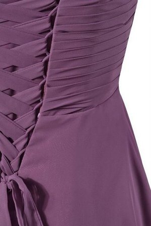 Ärmelloses a linie Reißverschluss gerüschtes mini Brautjungfernkleid - Bild 4