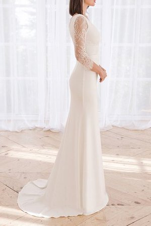 Abito da sposa pudica con tre quarti lunghezza maniche dolce in pizzo lungo a sala - Foto 3