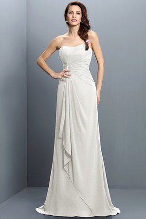 Ärmelloses Chiffon Sweep train Brautjungfernkleid mit Rücken Schnürung mit Plissierungen - Bild 16