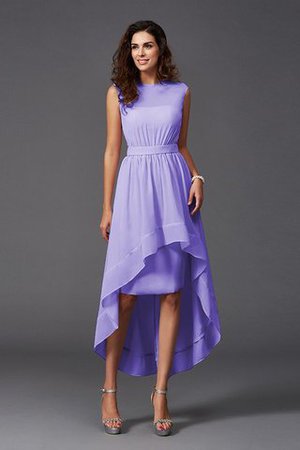 Normale Taille Reißverschluss Prinzessin A Linie Brautjungfernkleid mit Schleife - Bild 18