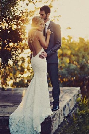 Abito da sposa seducente particolare moderno naturale con increspature favoloso - Foto 2