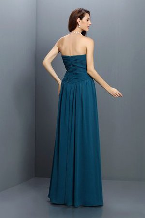 Herz-Ausschnitt Satin Ärmelloses Brautjungfernkleid mit Drapierung mit Plissierungen - Bild 30