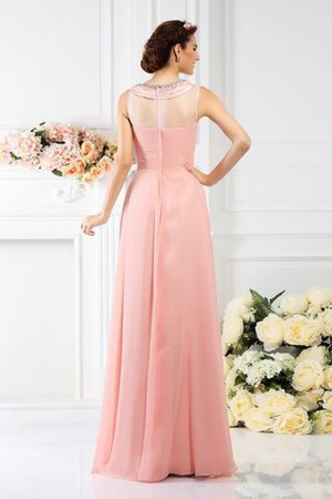 Boot-Ausschnitt Chiffon Reißverschluss Prinzessin Bodenlanges Brautjungfernkleid - Bild 30