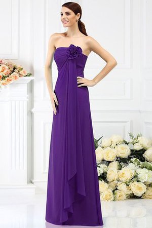 Robe demoiselle d'honneur longue avec fleurs avec chiffon de bustier ligne a - Photo 24