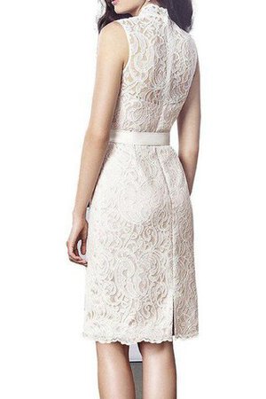 Vestido de Dama de Honor de Corte Recto en Encaje de Hasta la Rodilla de Encaje Adorno - Foto 2