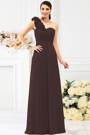 Robe demoiselle d'honneur avec sans manches en chiffon avec zip ligne a jusqu'au sol - Photo 7