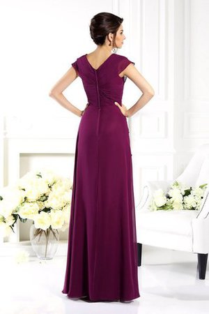 Empire Taille Kurze Ärmeln Reißverschluss A Linie Chiffon Brautmutterkleid - Bild 2