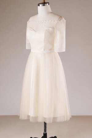 Robe de mariée avec lacets chaming en tout plein air informel courte - Photo 3