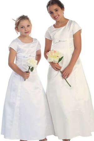 Spaghetti Träger A-Line kurze Ärmeln Blumenmädchenkleid - Bild 4