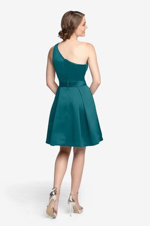 Plissiertes Ein Schulter mini Brautjungfernkleid - Bild 2
